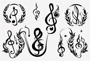 Treble hook tattoo idea