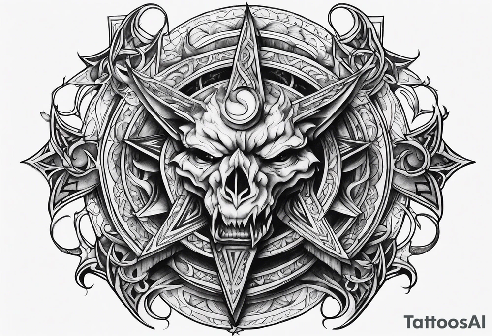 Satanic tattoo idea