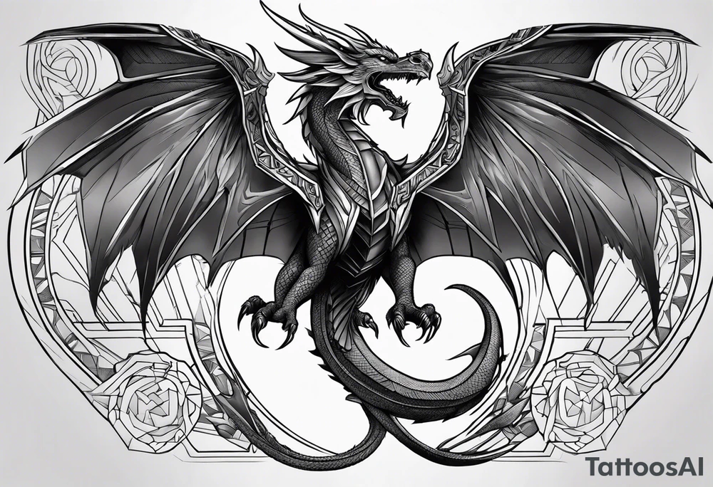 Winged dragon of ra tattoo idea