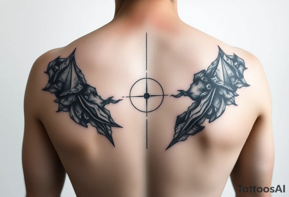 negative space tattoo inspired by the space and time tattoo idea