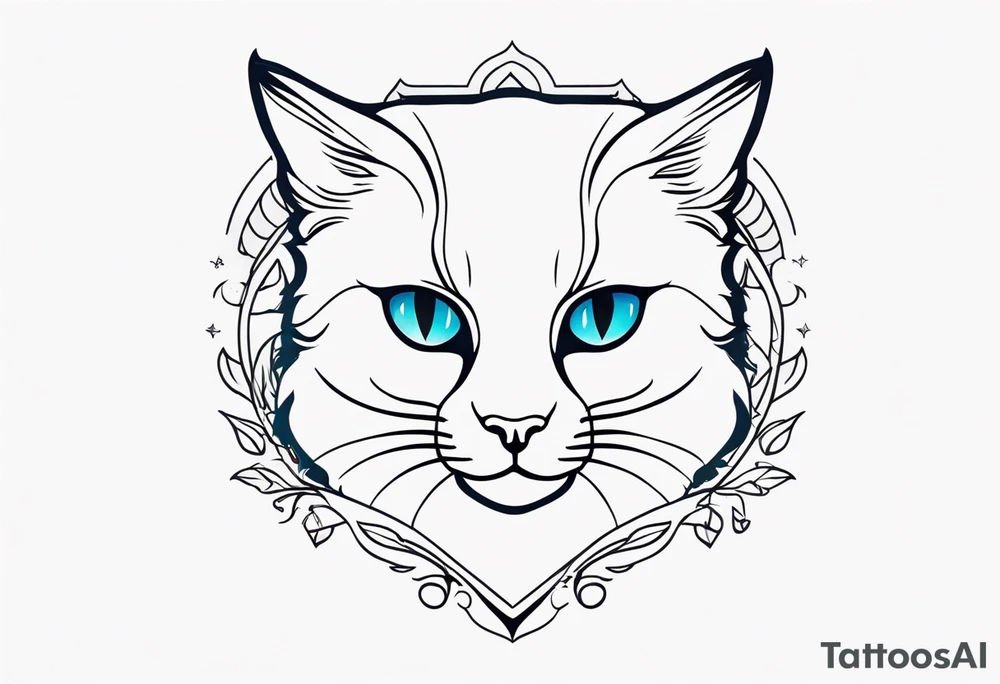 a beautiful cat tattoo idea