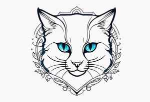 a beautiful cat tattoo idea