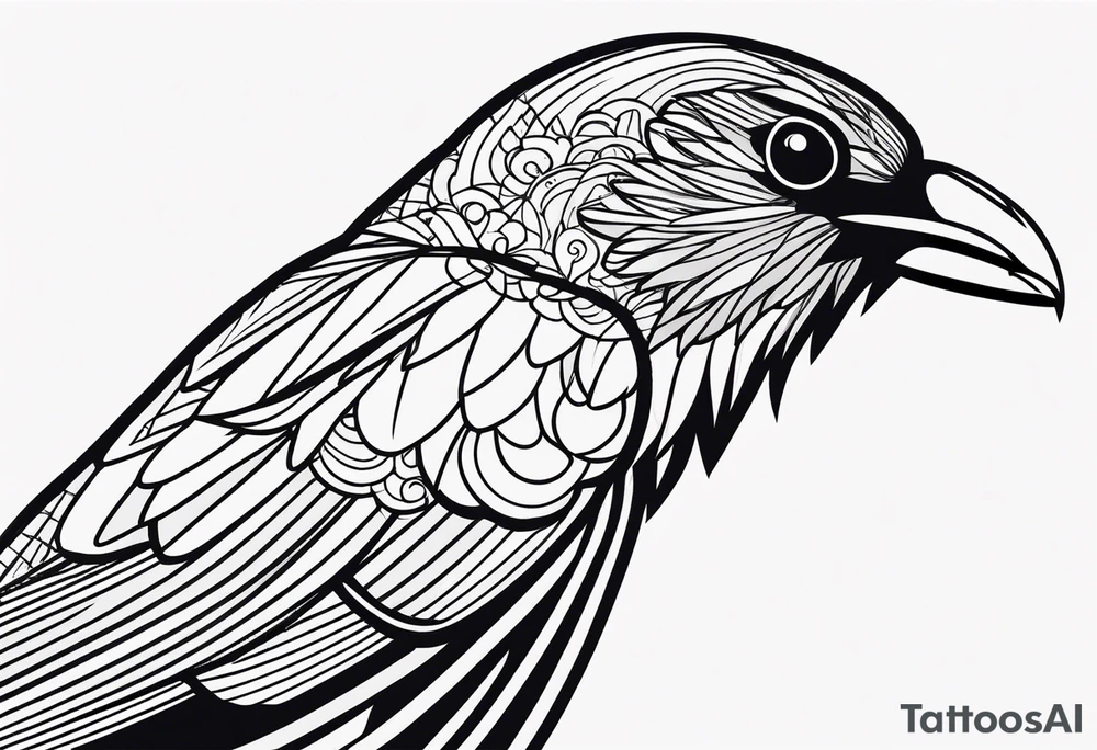 alpine chough tattoo idea