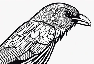 alpine chough tattoo idea