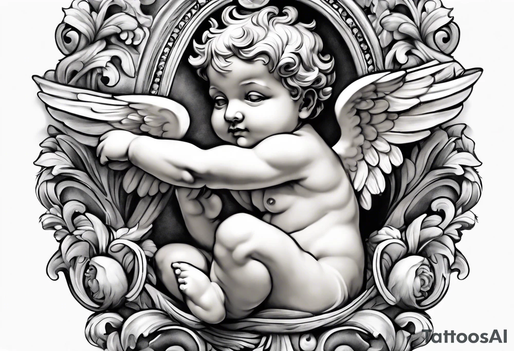 one putti by Michelangelo tattoo idea