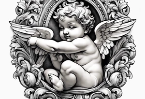 one putti by Michelangelo tattoo idea