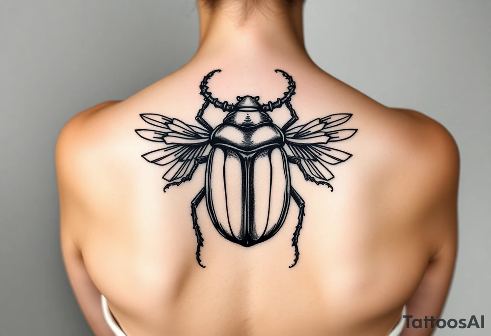 Egyptian dung beetle tattoo idea