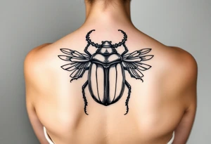 Egyptian dung beetle tattoo idea