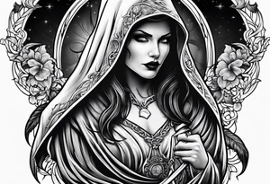 lady grim reaper tattoo idea