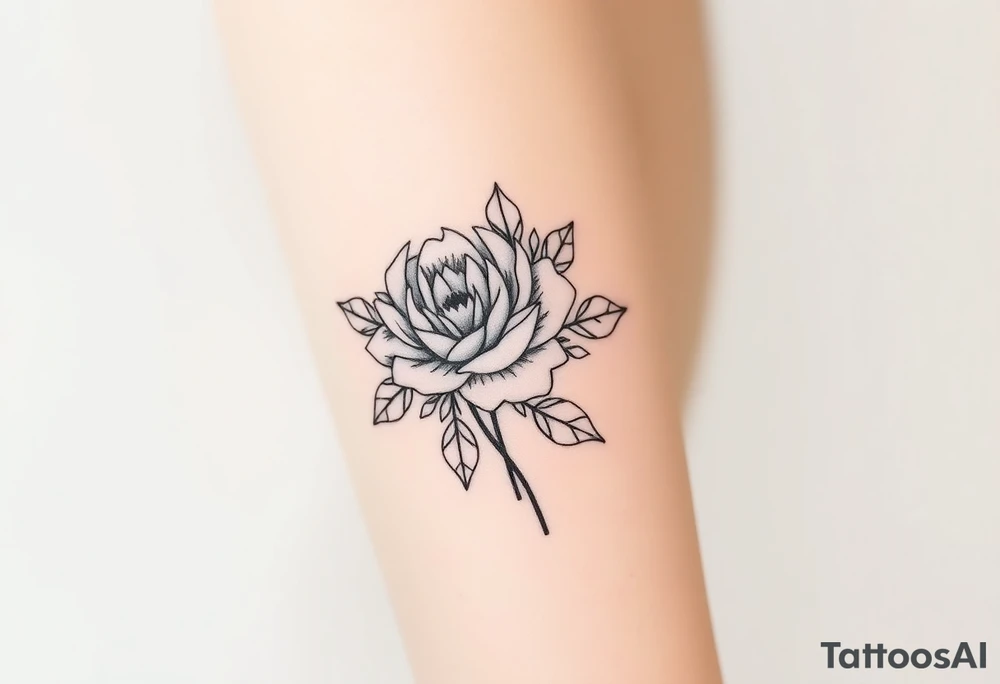 rose and chrysanthemum tattoo idea