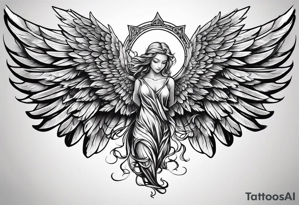 Angel wings tattoo idea