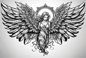 Angel wings tattoo idea