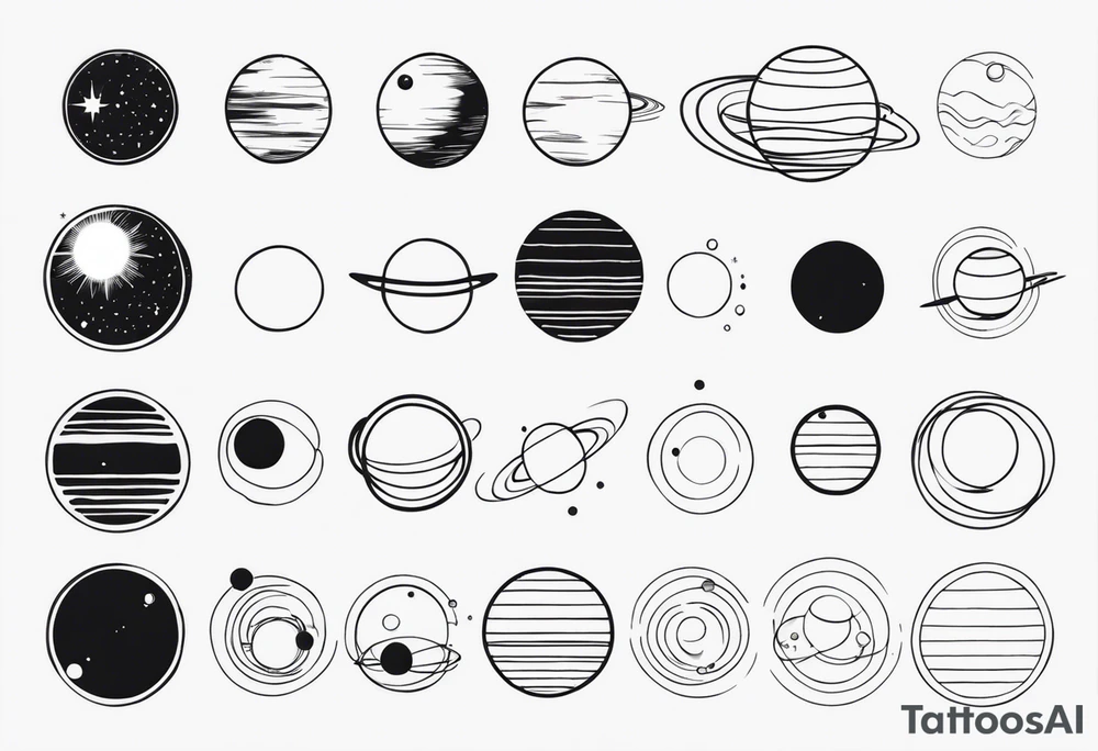 Solar system tattoo idea
