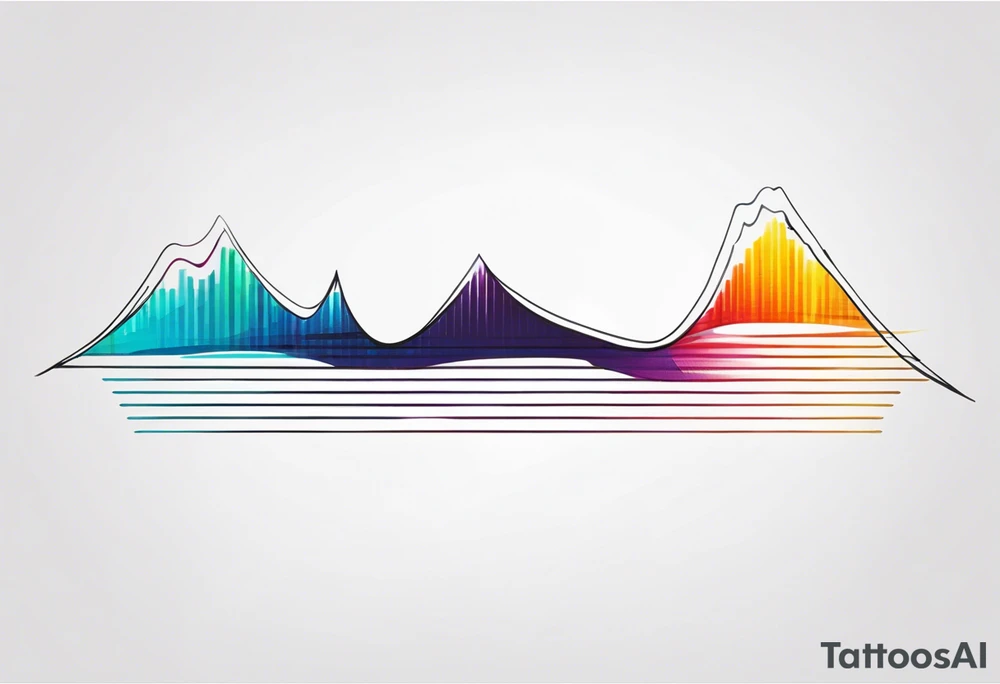 sound wave spectrum tattoo idea