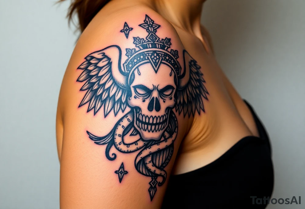 uma tatuagem que expresse a filosofia do bem e do mal tattoo idea