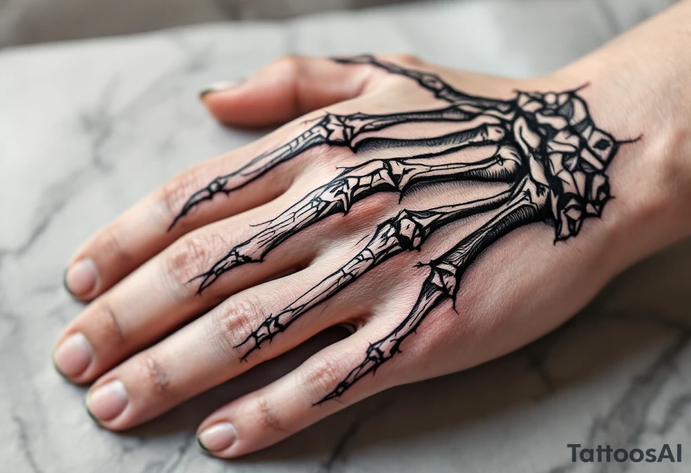 Skeleton hand tattoo tattoo idea