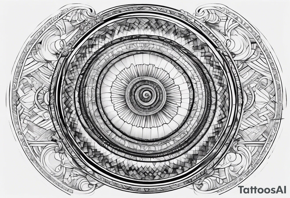 written Fibonacci sequence with numbers tattoo idea