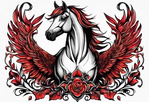 Red horse tattoo idea