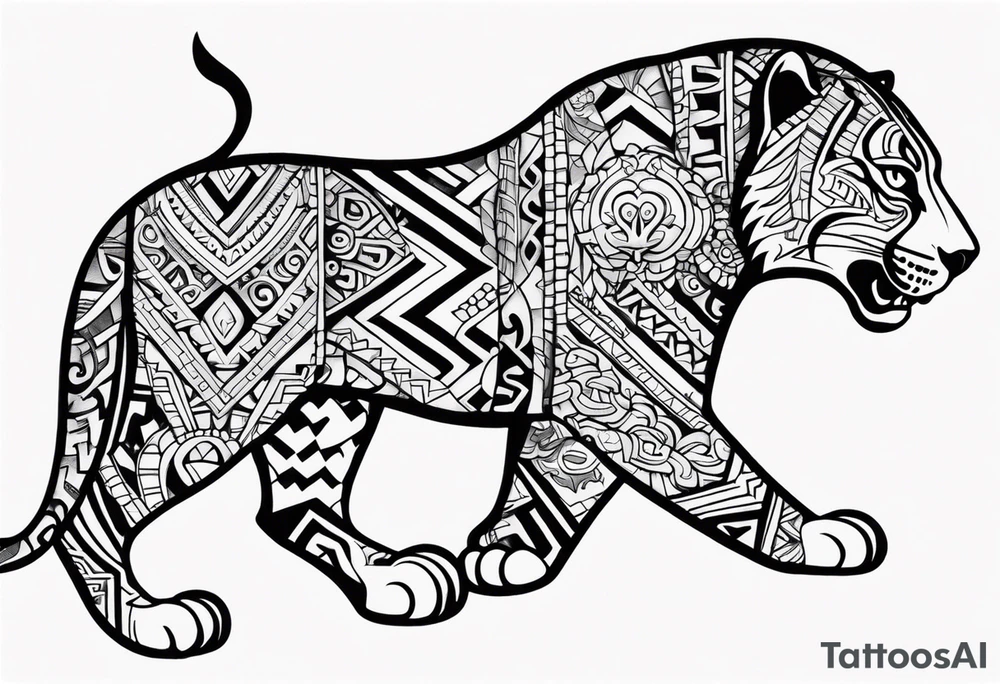 aztec jaguar tattoo idea