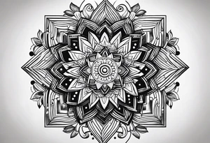 Geometric shape symbolizing resiliency yet maintaining softness tattoo idea