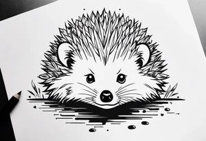 crying hedgehog tattoo idea