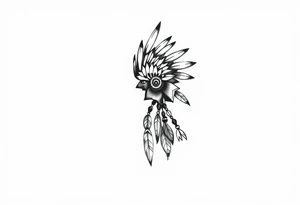 “MVSKOKE” shaded with Native American print tattoo idea