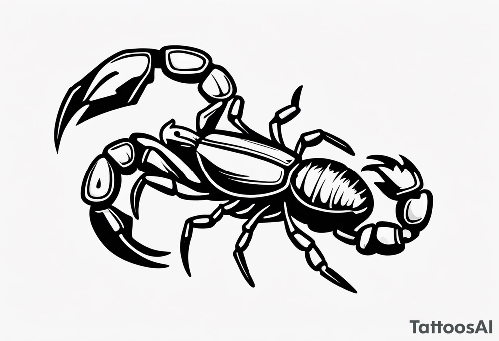 small cartoon scorpion tattoo idea
