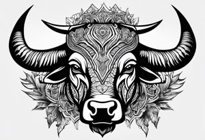 Nvidia geforce claw logo morphing into an aggressive bull tattoo idea