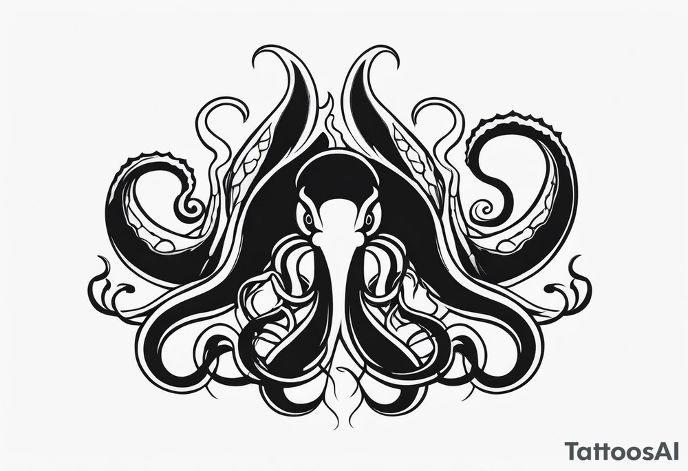 a tentacle shadow monster tattoo idea