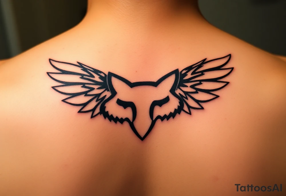 Fox company racing fox logo 
The original
Wrapped in angel wings tattoo idea