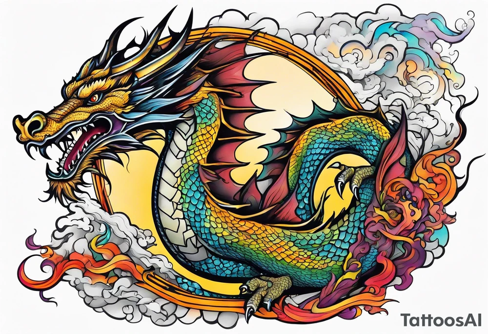 Flying Dragon tattoo idea