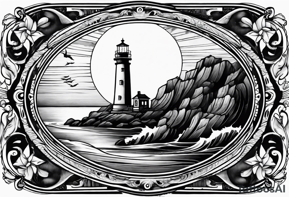 blade, saturn, lighthouse tattoo idea
