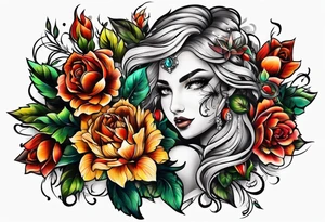 full body tattoo on the back from top to bottom on paper tattoo idea