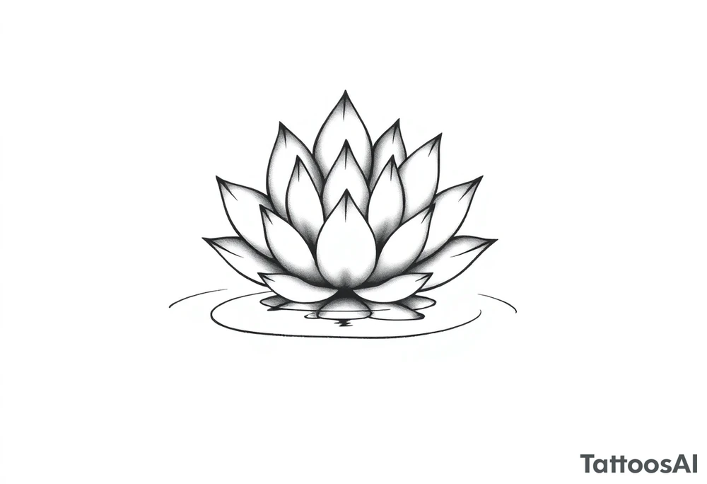 lotus flower emerging from water tattoo idea