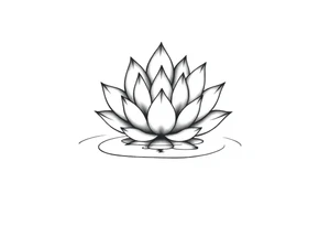 lotus flower emerging from water tattoo idea