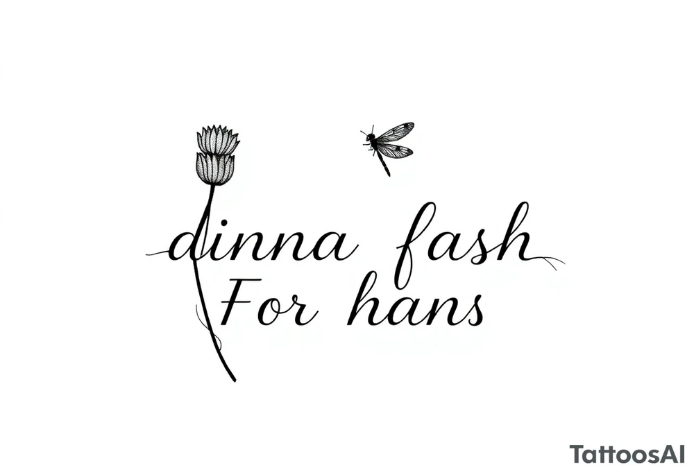 minimaliste simple thistle with dragonfly text : dinna fash
For hans tattoo idea