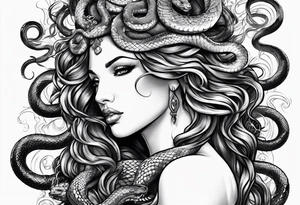 medusa with snakes tattoo idea