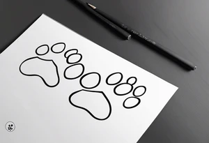paw prints tattoo idea