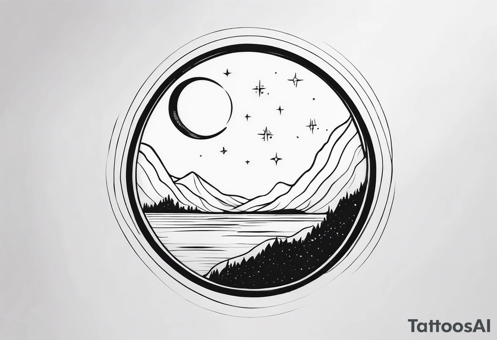 sacred moon tattoo idea