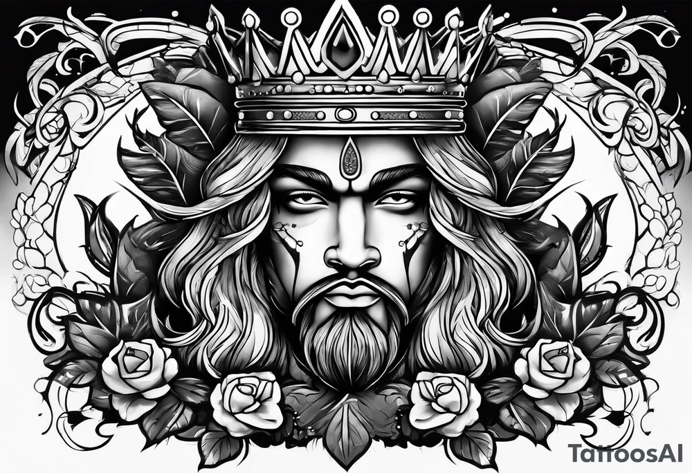 King Saez across the back tattoo idea