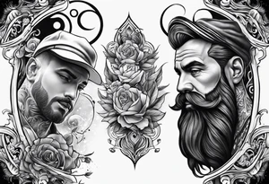 Father son half sleeve tattoo idea