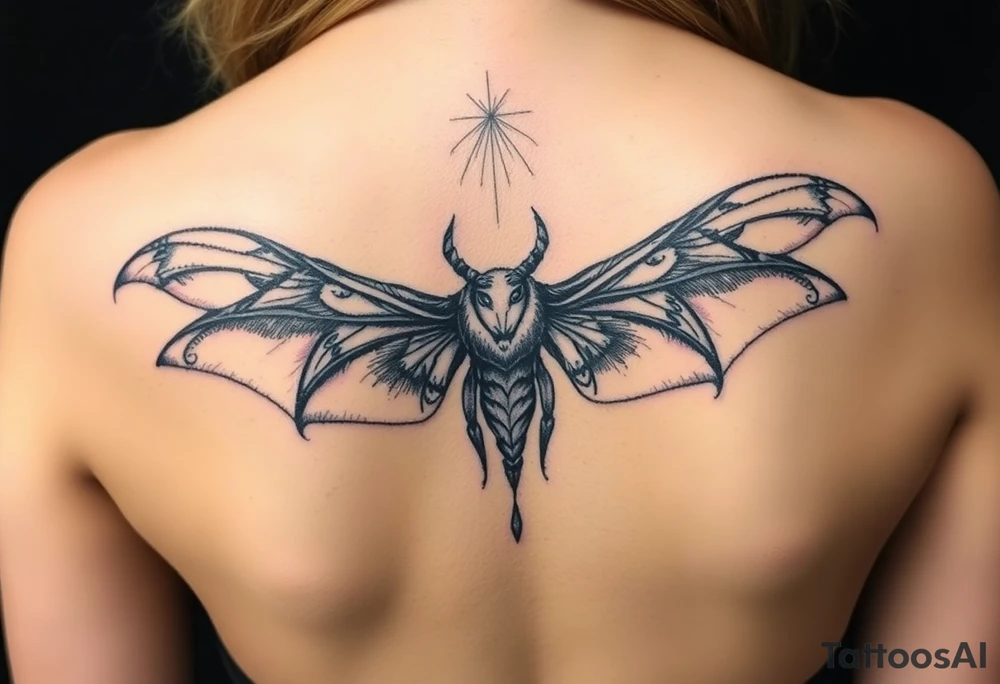 mothman scary tattoo idea