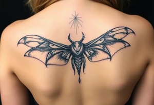 mothman scary tattoo idea