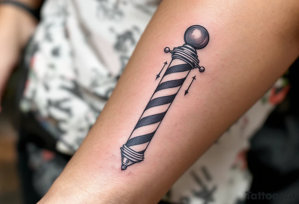 Barber pole 
           THIS IS MY LIFE tattoo idea