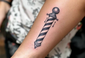 Barber pole 
           THIS IS MY LIFE tattoo idea