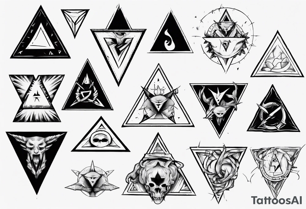 Triangle with a claw tattoo idea