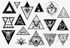 Triangle with a claw tattoo idea