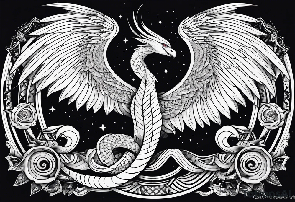 Serpent and the wings of night tattoo idea