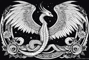 Serpent and the wings of night tattoo idea