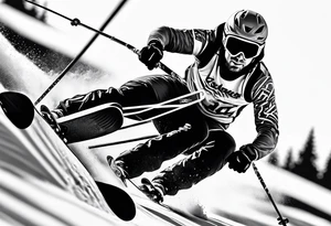 Skier tattoo idea
